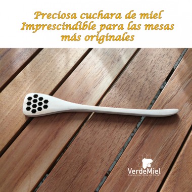 Cuchara de miel con forma de celdilla