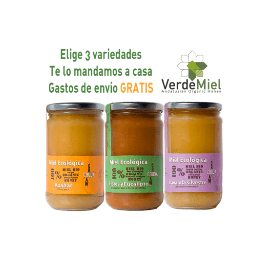 Miel brut biologique pack cadeaux VerdeMiel