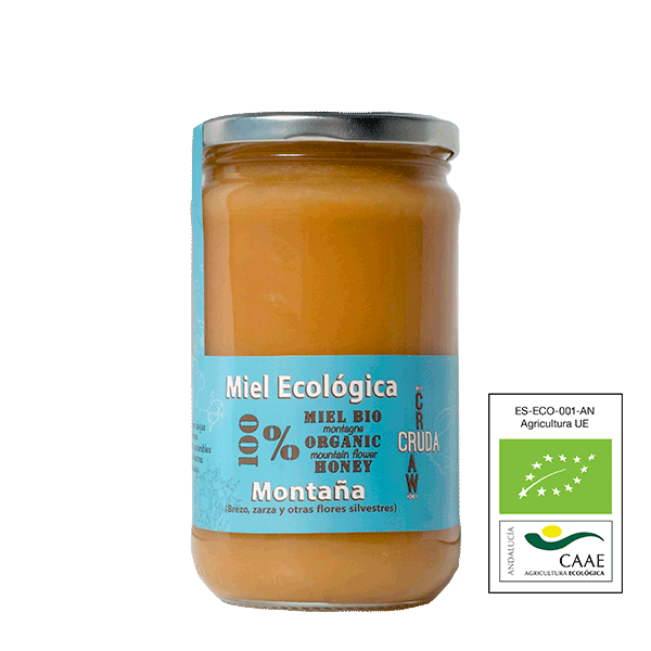 Tarro miel cruda ecológica Montaña VerdeMiel